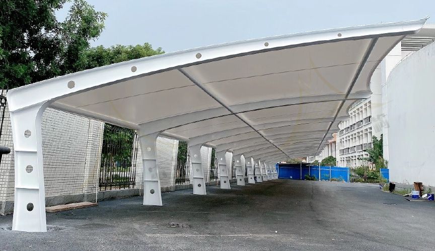 7字型膜結(jié)構(gòu)車棚 7字型膜結(jié)構(gòu)車棚